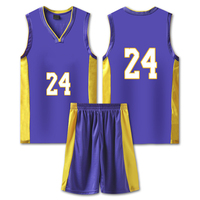 Jersey Basket Polos Polyester Grosir Tonton, Kaos Basket Throwback untuk Remaja, Pakaian Olahraga Tim, Jersey Olahraga untuk Pria