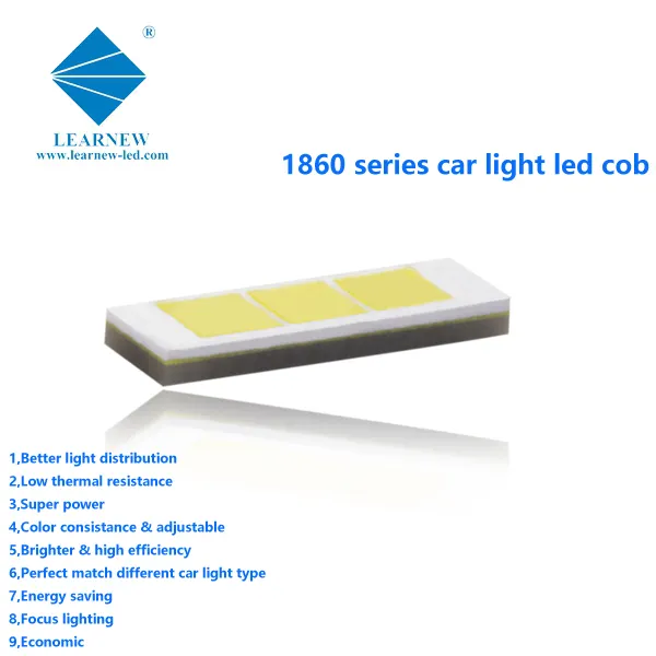 מוצר חדש 10W 1860 6000-7000K רכב ראש אור led cob שבב חם מכירות