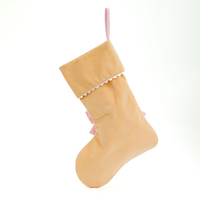 Toptan Noel Şömine Süsleri Şeker Çantaları Polyester Fırfırlı Çocuklar İçin Noel Hediye Çorapları