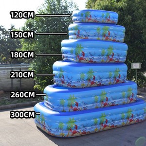 Grande piscine gonflable d'extérieur, PVC de 2 mm d'épaisseur, piscine rectangulaire pour la famille, utilisation dans la cour, enfants et adultes, plaisir aquatique estival - Product Image 4