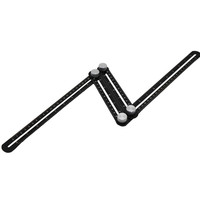 Règle en alliage d'aluminium à 4 plis Gravure laser 25cm Règle carrée multifonctionnelle Mesure d'angle