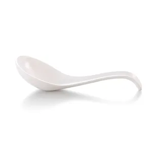 A8 White Melamine soup spoon plastic