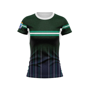 T-shirt d'entraînement de rugby personnalisé pour femmes, blanc et bleu marine, style Heritage Footy Gear, vêtements de sport OEM - Product Image 6