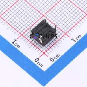 TC-6610-4.3-160G Tactile Switch Through hole-4P,6x6mm Switch Single Pole Single Throw Round Button 1.6N Through Hole - Product Image 2