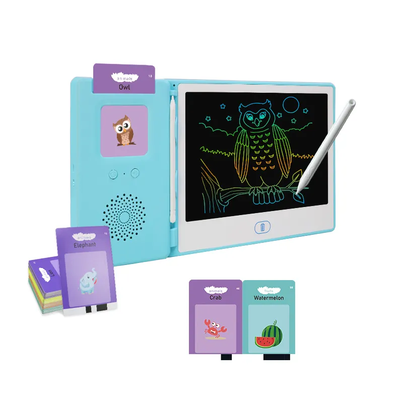 Voorschoolse Educatieve Machine Pratende Flash Card Speelgoed 112 & 224 Kaarten Praten Flash Kaart Lezer Met Digitaal Schrijfbord