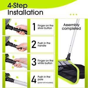 Hồ Bơi Skimmer net với double-layer túi sâu, nhiệm vụ nặng nề khung nhôm hồ bơi lá Skimmer Rake net với lưới tốt - Product Image 4