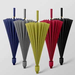 Manufacturer Promotion 24 Bones Umbrellas Wholesale Automatic Business Umbrellas Golf Windproof Umbrella with Cover