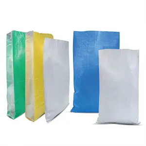 Customized Colorful 25kg 50kg Recycled Woven PP Bag for Rice Corn Fertilizer Coffee Firewood with Inner Bag