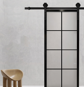 <span class=keywords><strong>Porte</strong></span> en verre forgé avec grilles, mécanisme de <span class=keywords><strong>porte</strong></span> <span class=keywords><strong>coulissante</strong></span> en fer forgé, de taille personnalisée, pour grange - Product Image 5