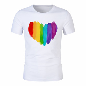 Personalizado al por mayor Arco Iris <span class=keywords><strong>LGBT</strong></span> orgullo <span class=keywords><strong>Camiseta</strong></span> para los hombres - Product Image 3