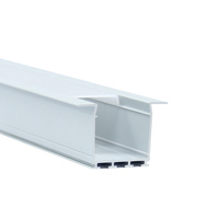 Perfil de Extrusión de Aleación de Aluminio 6063-T5 para Tiras de Luces LED, Decoraciones, Servicio de Corte LS-096