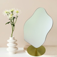Panneau arrière de miroir de vanité de voyage Portable professionnel nouveau Design pour Salon Spa mariée/cadeau impression de Logo personnalisé utilisation décorative