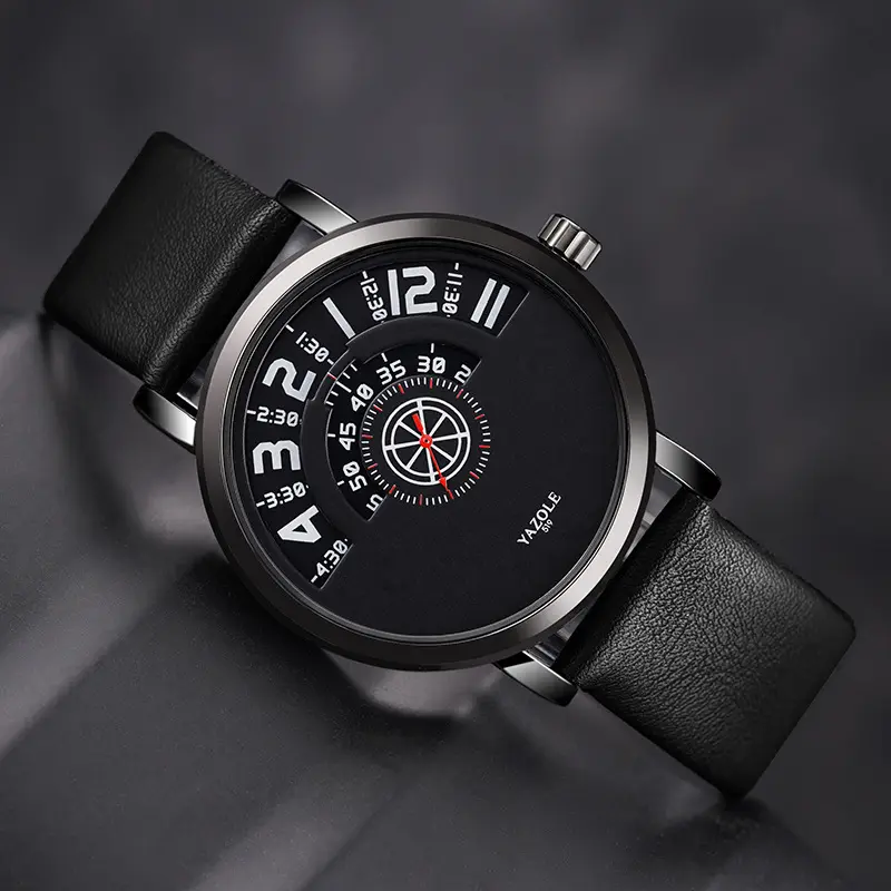YAZOLE New Trendy Casual Wrist Watches for Men with Leather Strap Fashion Sport Clock Funny Quartz Watch Newest Wristwatch reloj