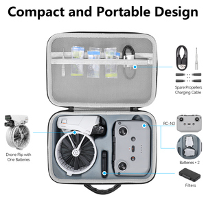 Amazear Étui de transport pour DJI FLIP & Mini 4 Pro - IPX4 Sac de rangement de voyage portable étanche pour drone et accessoires - Product Image 3