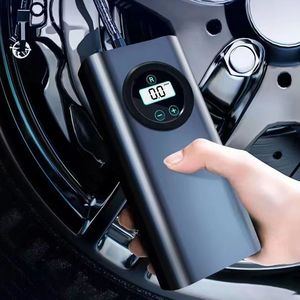 Pompe à air électrique numérique rechargeable pour voiture et vélo avec lumière LED et batterie externe portable en plastique - Product Image 4