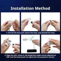 Projecteur USB 5V Ciel Étoilé pour Voiture, Lumière d'Ambiance de Projection Galaxie Étoilée pour Plafond Intérieur, Contrôle Tactile, Veilleuse 2-en-1