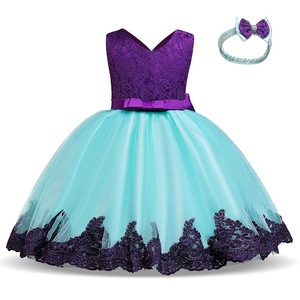 Infant Clothing Birthday Pageant Party Embroidery Formal Lace Baby Dress Flower Girl Dress With Big Bow Kids Summer Clothing - Product Image 5