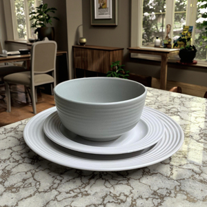 TAOHUI Housewares Ensemble de vaisselle en grès <span class=keywords><strong>3</strong></span> pièces de la collection <span class=keywords><strong>Lime</strong></span> White - Product Image 1