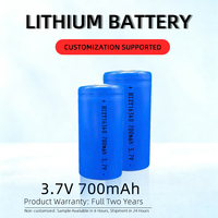 Batterie rechargeable HiZY 16340 3.7V 700mAh avec circuit de protection IC, anti-fuite, accessoires pour lampe torche puissante, LiCoO2, 500 cycles