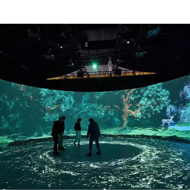 360 Degree Immersive 3D Holographic Interact Floor Wall Projector Interactive Projection in Full Space Durable Metal Material