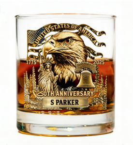 Nouvelle Bouteille de Whisky Édition 1776-2026 Verre à Whisky et Vin Amérique USA 250e Anniversaire We <span class=keywords><strong>the</strong></span> People 2026 - Product Image 4
