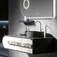 Miroir de salle de bain LED sans cadre rétroéclairé, anti-buée, avec capteur tactile, fixation murale, éclairage doux pour hôtel et maison