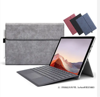 Étui pour Microsoft Surface Pro 4 5 6 7 Plus + 12.3 "pour tablette Étui en cuir PU Coque en TPU Housse de support Pro7 Plus Étui de protection à rabat