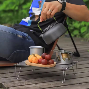 Portable <b>Folding</b> Camping <b>Table</b> for Picnic & Mountaineering <b>Outdoor</b> Use Alloy Steel Construction All Seasons - Product Image 3