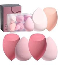 Juego de Esponjas de Maquillaje Sintéticas en Oferta, Esponja Triangular, 14 Piezas, para Maquillaje Líquido, en Crema y en Polvo, Multicolor, Mini Estuche para Esponjas (A-Morado) - Product Image 5