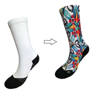 All'ingrosso <span class=keywords><strong>calzini</strong></span> a tubo da uomo <span class=keywords><strong>con</strong></span> <span class=keywords><strong>tacco</strong></span> nero e punta bianco equipaggio per abbigliamento Casual per la stagione primaverile - Product Image 3