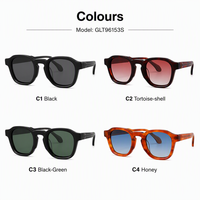 Lunettes de soleil carrées à monture en acétate dégradé, verres polarisés TAC, lunettes tendance et élégantes pour les looks quotidiens