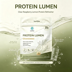 Poudre de protéines OEM transparente, saveur personnalisée, 20g de protéines par portion avec collagène et enzymes, sans sucre, pour <span class=keywords><strong>le</strong></span> marché du fitness et de la beauté - Product Image 1