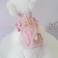 Été Printemps Automne Mode Bleu Jean Puppy Clothes Vest Small Denim Dog Pet Jacket Coat