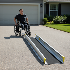 ทางลาดรถเข็นแบบปรับได้ 7 ฟุต ยี่ห้อ Db ทำจากเหล็กแบบยืดหดได้ สำหรับใช้ในบ้านและโรงรถ - Product Image 2