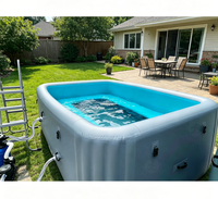 Grande piscine gonflable en PVC à paroi profonde avec sièges, taille personnalisée, durable, pour extérieur, jardin, adultes et enfants, Piscina