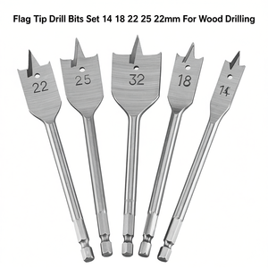Juego de brocas de punta de bandera de 14, 18, 22, 25 y 32 mm para taladrar madera - Product Image 2