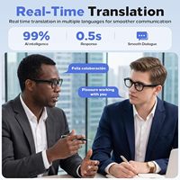 Lunettes Intelligentes IA avec Caméra 8MP, Vidéo 4K, Recharge Sans Fil, Pavé Tactile, GESTES, Batterie 290Ah, Traduction en Temps Réel, Assistant Vocal