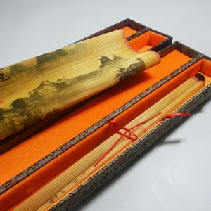 Bamboo Silk Painting Handmade Classical Landscape Art Gift Box For Home Decor Business Gifts ZLH-005 - Product Image 2