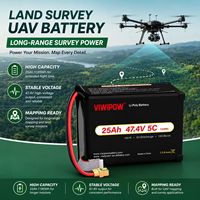 Baterai Drone Lithium Polymer 12S 25000mAh 5C 44.4V Output Stabil untuk Survei Darat, Inspeksi Pipa, dan UAV dengan Waktu Terbang Lama