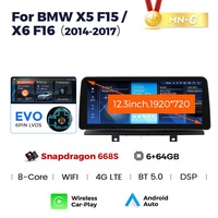 MEKEDE  Snapdragon 680 Autoradio Android Écran partagé Vidéo de voiture 12,3 pouces Système radio de voiture DSP pour BMW X5 F15 X6 F16 Nbt Evo