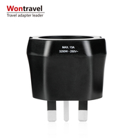 Adaptateur de voyage universel AC, prise européenne 3 broches vers prise britannique, convertisseur 250V 13A