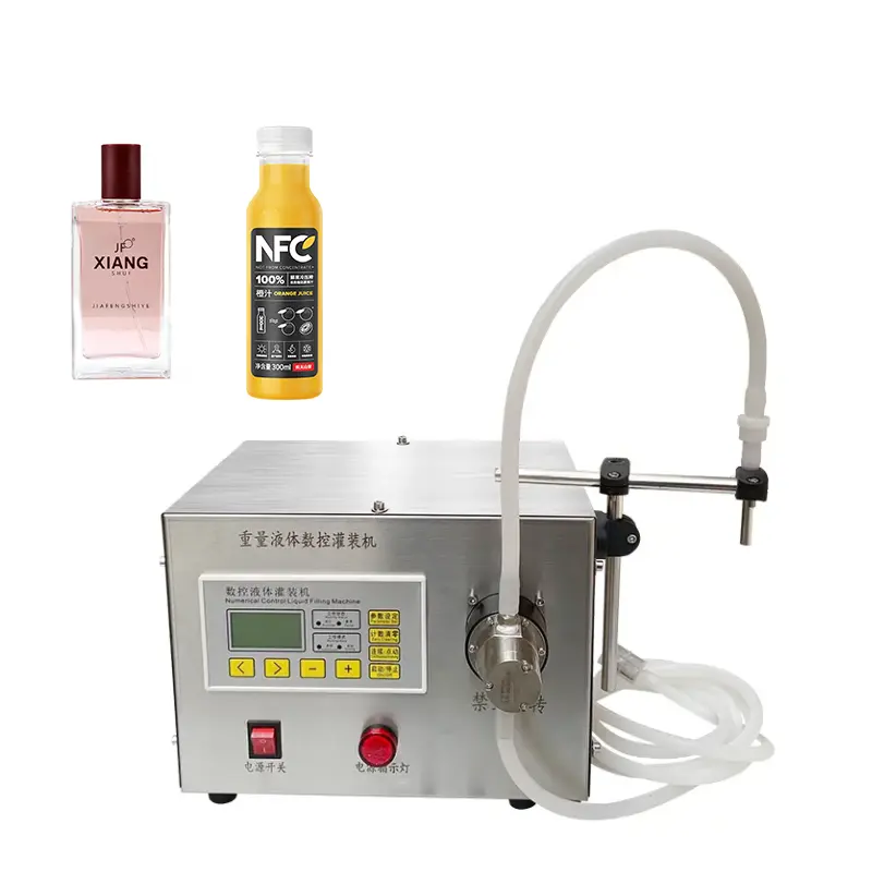 Single head stainless steel magnetic pump weighing liquid filling machine Lotion soap liquid milk semi-automatic filling machine