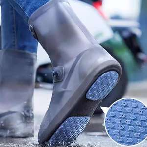 للجنسين قابلة لإعادة الاستخدام ومقاومة للماء ومقاومة للانزلاق والماء البالغين الرجال النساء أغطية أحذية سيليكون - Product Image 5