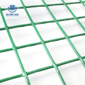 Nhà Máy Cung Cấp Màu Xanh Lá Cây PVC Tráng Hàn Dây Lưới Hàng Rào 4X4 Hàn Dây Lưới Hàng Rào