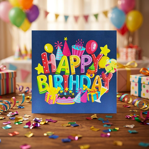 Meilleure Vente : Carte de Vœux Joyeux Anniversaire Faite Main en Papier Découpé 3D, Design Personnalisé, Décoration d'Intérieur, Art de Collection, Viet-craft - Product Image 5