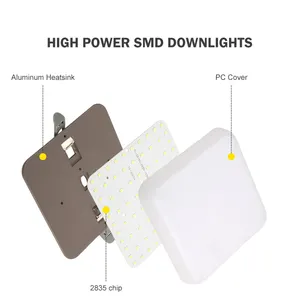 Lampu Panel tanpa bingkai 16W 24W 36W, lampu instalasi tersembunyi potongan dapat disesuaikan kantor rumah