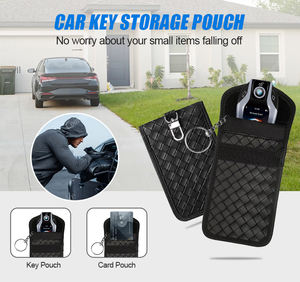 <span class=keywords><strong>Etui</strong></span> de <span class=keywords><strong>blocage</strong></span> de signaux de clé de <span class=keywords><strong>voiture</strong></span> PU <span class=keywords><strong>RFID</strong></span> étanche avec crochet de clé pochette de vol de <span class=keywords><strong>voiture</strong></span> sans clé - Product Image 6