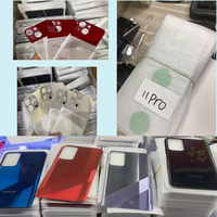 Couverture arrière en verre de conception de barre pour iPhone 13 et 13Mini pièces de rechange de boîtier de téléphone portable avec accès de porte