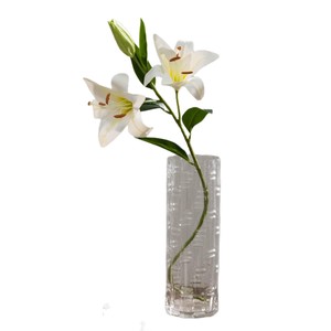 Bouquet de lys artificiels Meng Jie 88 cm rose en caoutchouc souple pour décoration de mariage - Product Image 5