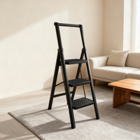 Escabeau pliant moderne en acier, léger et portable, avec marches, pour la maison, la cuisine et le garage